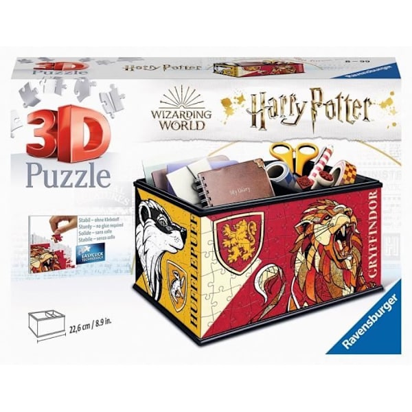 3D-pussel Harry Potter förvaringslåda - Ravensburger - 216 bitar - Limfri - från 8 år och uppåt Flerfärgad