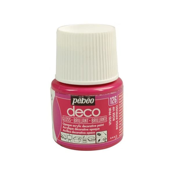 Akrylfärg - PEBEO - Deco - Blank - 45 ml - Bright Pink Ros