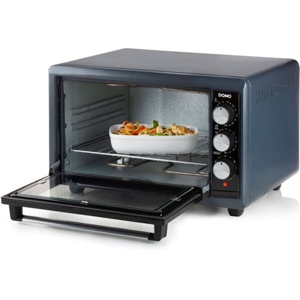 Mini varmluftsugn - DOMO DO518GO - 38 L - Svart - 1300 W - 90 min timer Midnattsblå