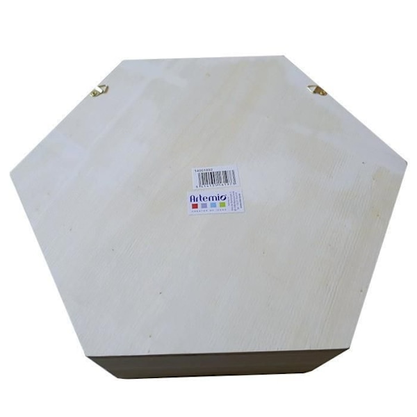 Hexagon hylde i træ 30 x 26,5 x 10 cm Beige