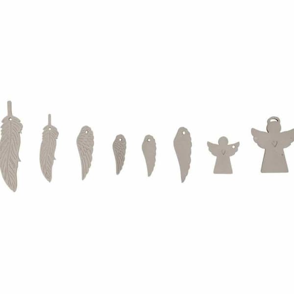 2 silikoneforme engel 26 x 14,5 x 3 cm Transparent