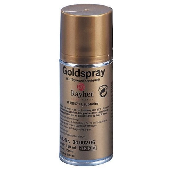 Spray för polystyren - Rayher - Guld - 150 ml - CFC-fri - Utstrålning gyllene