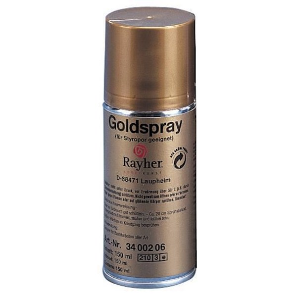 Spray lämplig för polystyren Guld 150 ml gyllene