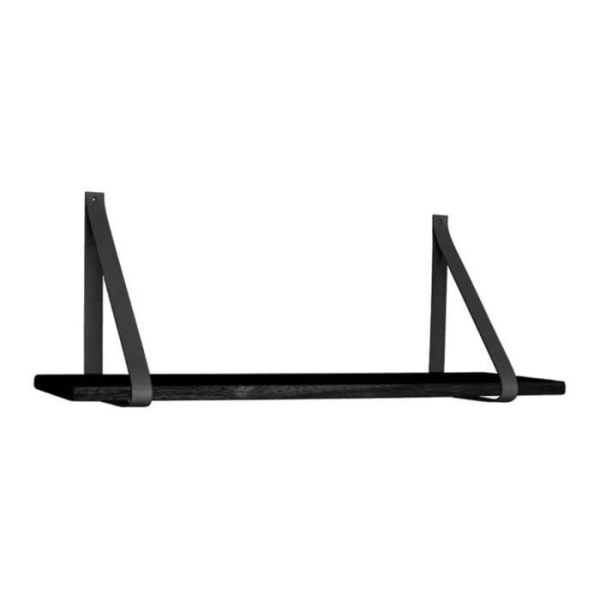 House Nordic Etagere med läderremmar Lila Svart 442799 Svart