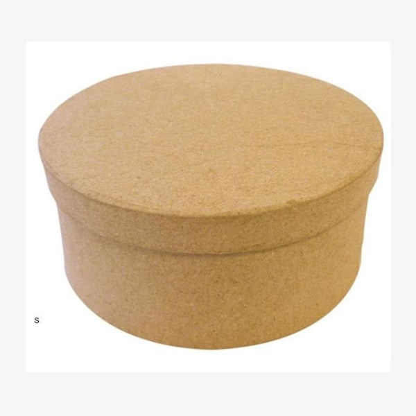 Sylinterimäinen pahvilaatikko kannella - 10 x Ø 18,5 cm Vit
