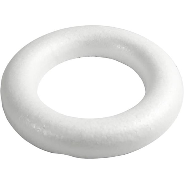 Fladt bagt polystyren ring - 30 cm