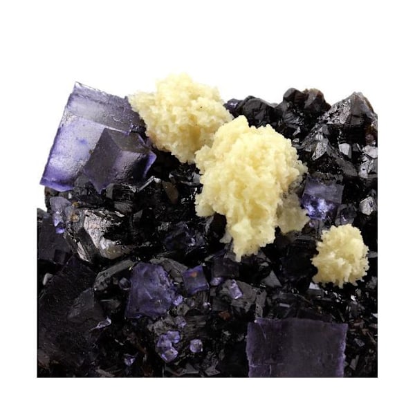 Sten og mineraler. Fluorit + Sphalerit + Baryt. 6421,5 ct. Elmwood mine, Tennessee, USA.