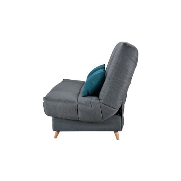 COMFORT BULTEX Clic clac 3 steder - Antracit stof - Fremstillet i Frankrig - L 192 x D 95 x H 101 - MONA Antracit