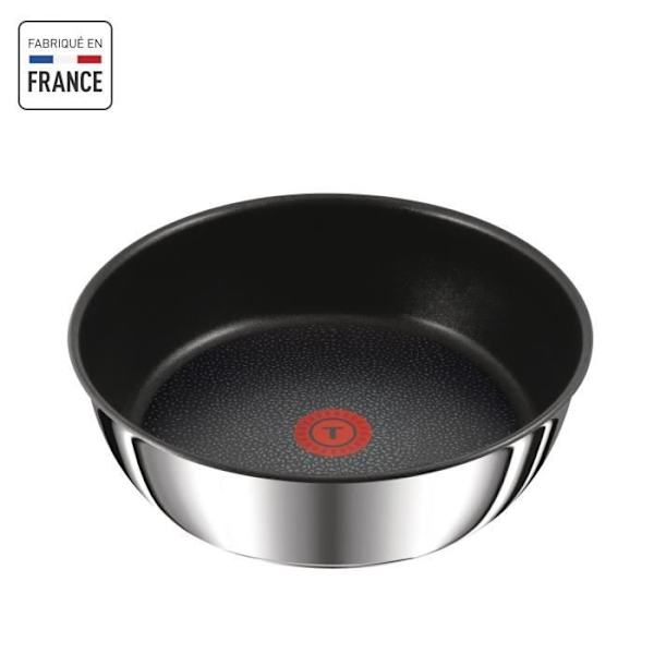 TEFAL INGENIO Preference Sauterpande 24 cm, Induktion, Non-stick belægning, Rustfrit stål, Made in France L9733502 Rostfritt stål