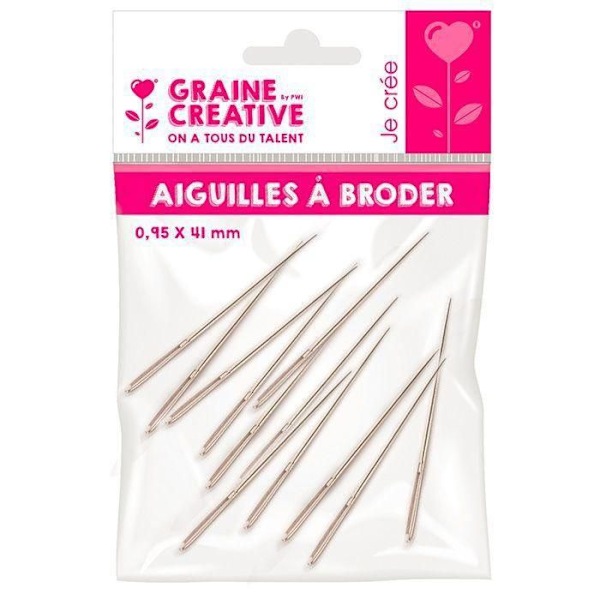12 broderinåle 4,1 cm x 0,95 mm