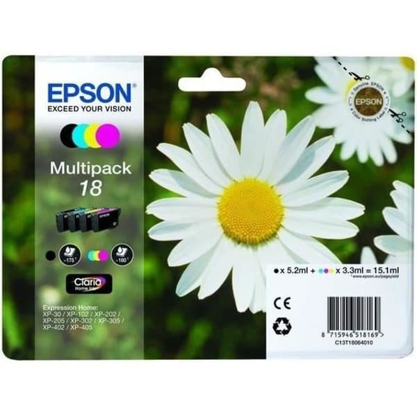 Epson PACK PAQUERETTE 4CL mustepatruuna