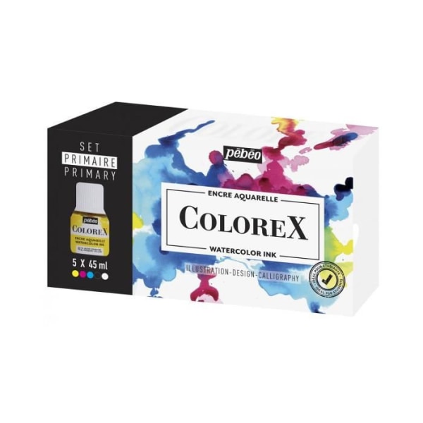 5 Colorex bläck för akvarellmålning - 5 x 45 ml