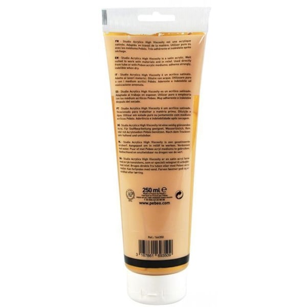 Akryl - Pébéo - 169350 - Rich iriserende guld - 250 ml - Satin Rich iriserande guld