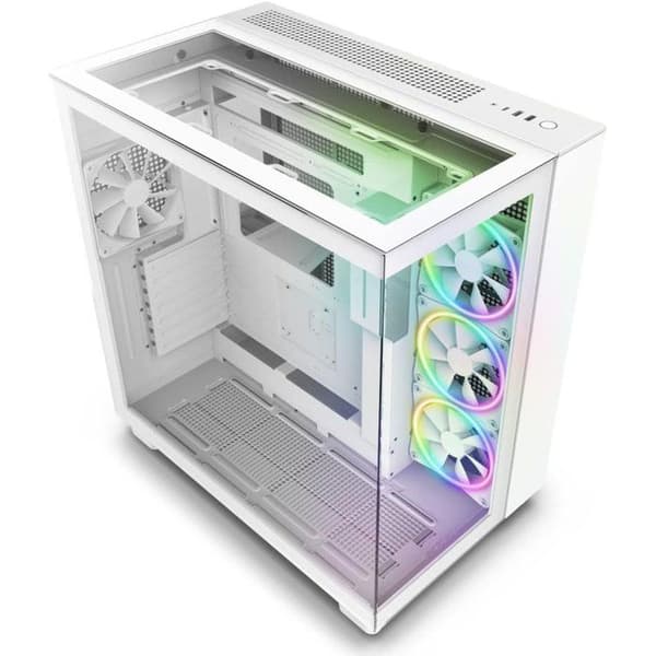 Mellantornlåda - NZXT - CM-H91EW-01 - H9 Elite - Härdat glas - RGB-support - Vit
