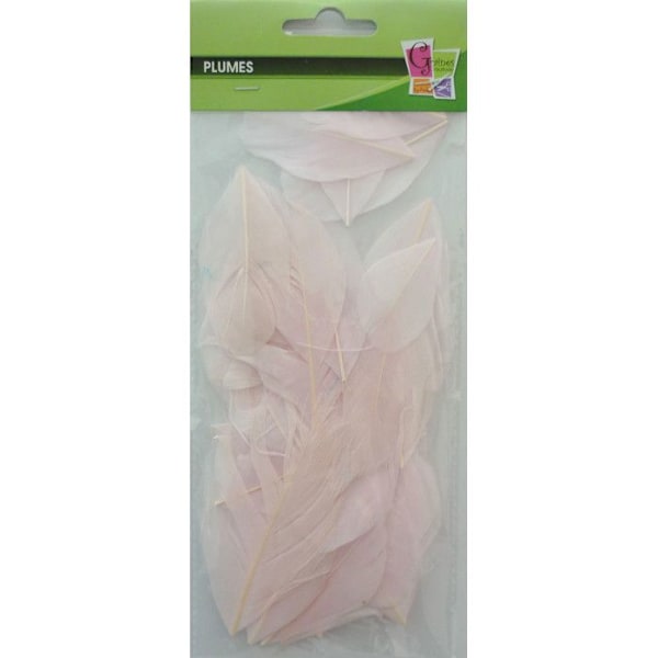 50 afskårne fjer - Lyserød 6 cm Rosa