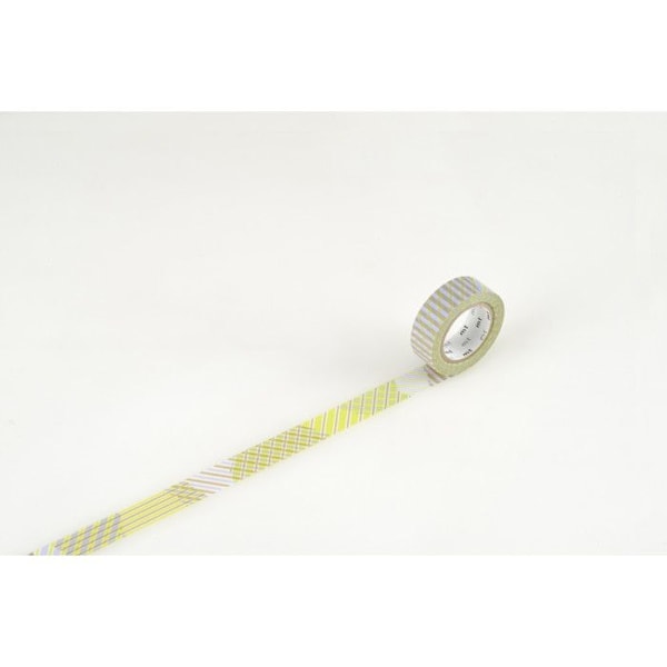 Maskeringstejp - ORIGINAL - Randig i flera färger 2 - 15 mm - Washipapper - Återplaceringbar Randig flerfärgad 2 (mix randig / r