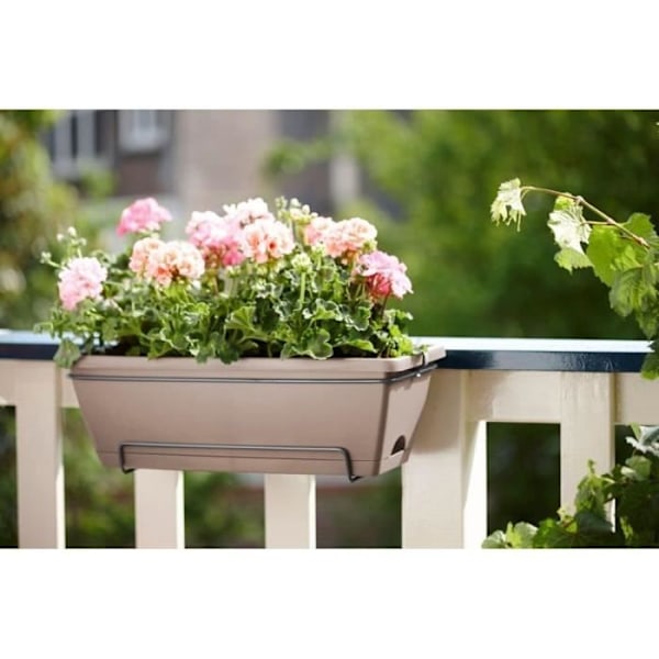 Elho Barcelona Allin1 50 altankasse - Brun - L 50 x B 28 x H 19 cm - Altan udvendig - 100% genanvendt Mol