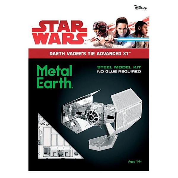 3D-metallimalli Star Wars Darth Vader Ship - Star Wars - 14 vuotta vanha - 1 kpl - Poika - Aikuinen - Harmaa Grå