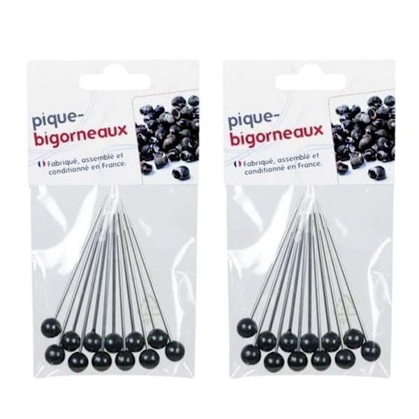 24 periwinkle picks med sorte spidser Svart