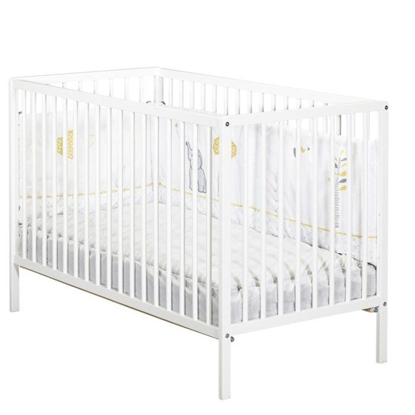 Vauvansänky - 120 x 60 cm - Babyprice First - Kaikki tangot - Valkoinen puu Vit