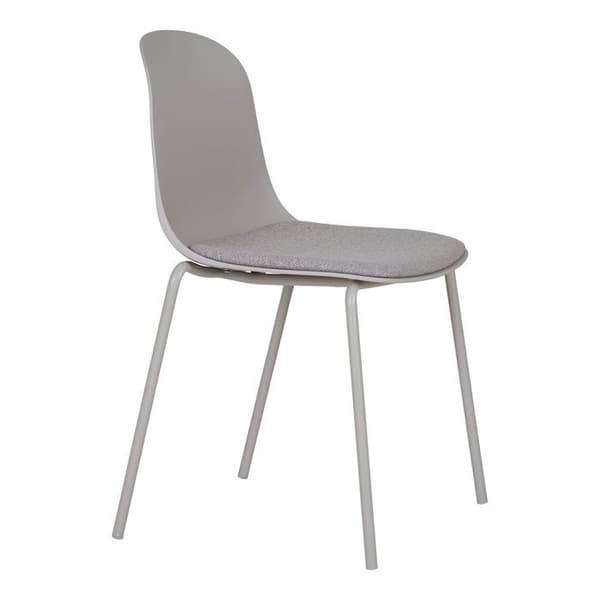 Stol - EBUY24 - Madalen - Set om 2 - Stål - Polyester - Skandinavisk stil Grå