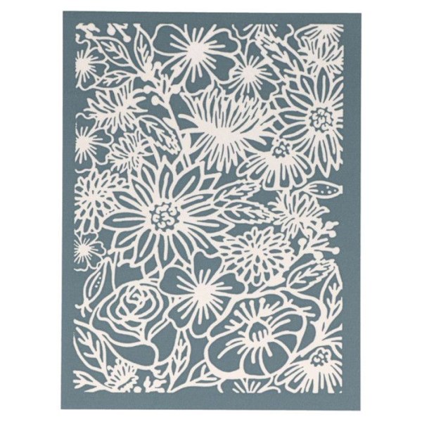Sculpey Screen Printing Stencils - Blommig Blå