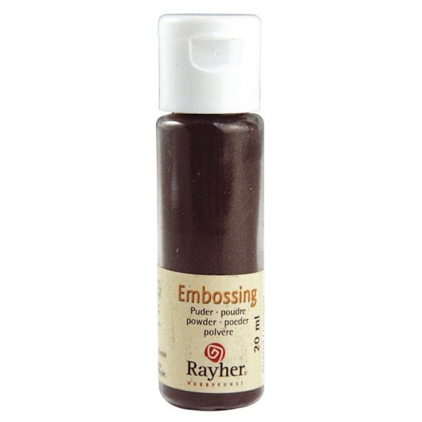 Präglingspulver, mörkbrunt, täckande, 20 ml flaska Mörkbrun