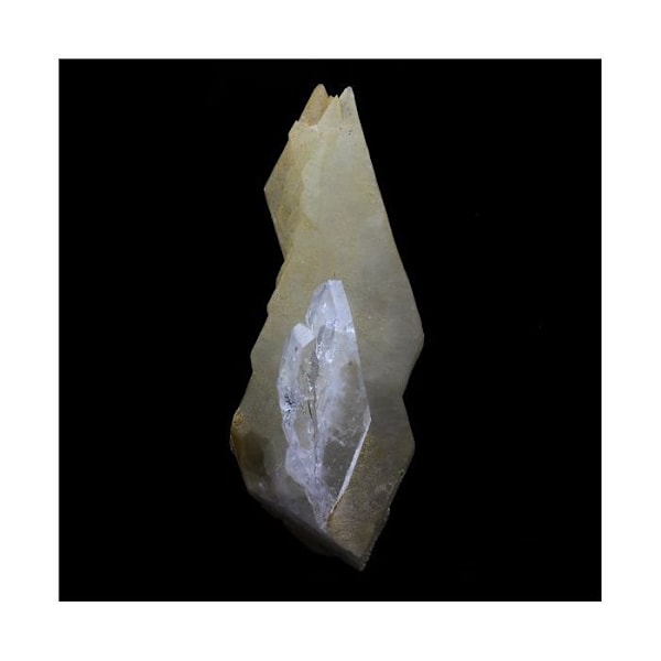 Sten og mineraler. Ame Quartz + Calcit. 266,0 ct. Le Noirey, Saint-Jean-de-Maurienne, Savoie, Frankrig.