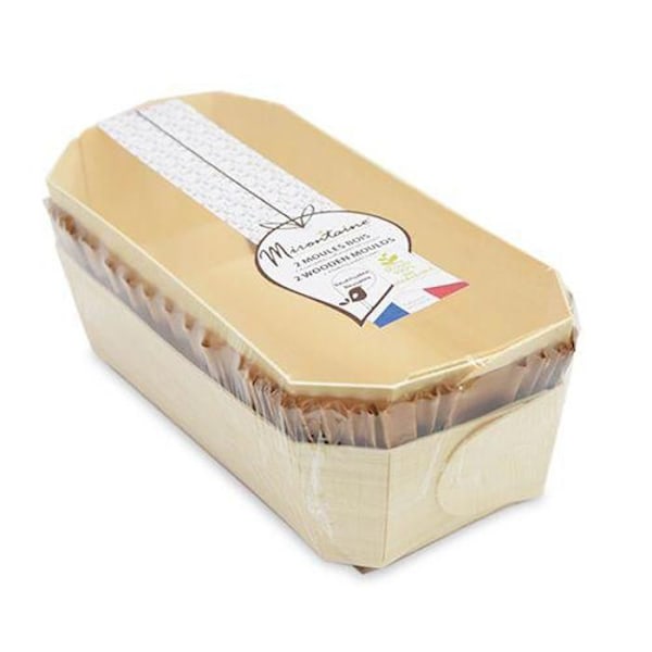 2 tårtformar i trä 24 cm + 4 bakplåtar Beige