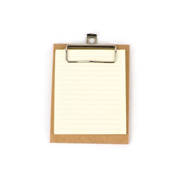 Mini kraft clipboard 13 x 10 cm kastanj