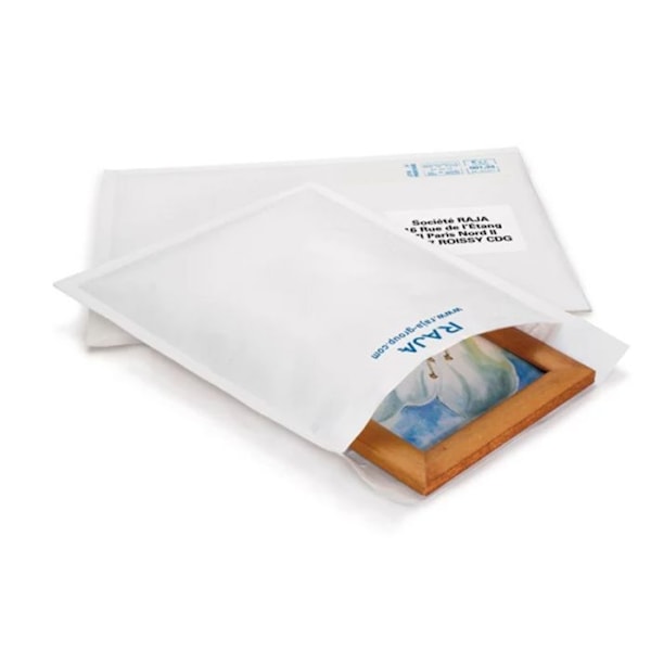 25 vadderade pappersfickor - 27 x 36 cm Vit