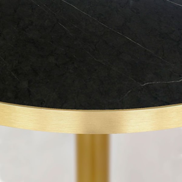 Rundt bord Ø 120 cm Rom bistro sort sten Svart
