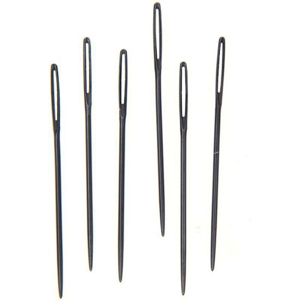 6 broderinåle uden spids sort