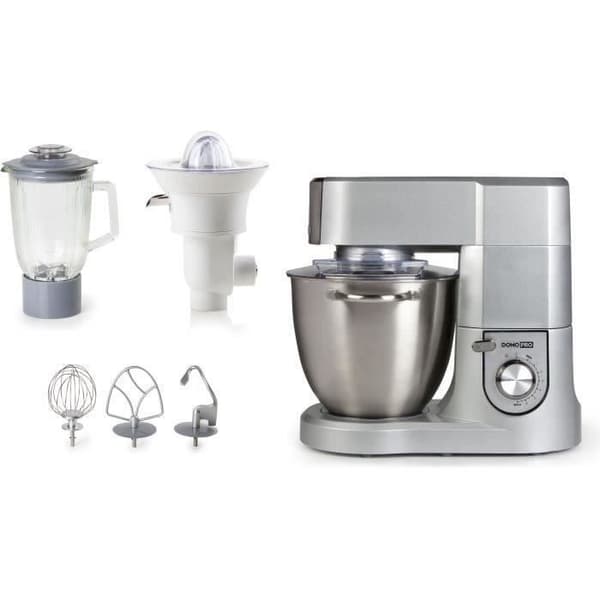 Köksrobot Pro - DOMO - DO9079KR - 1500 W - 6,7 L - Variabel hastighet + Pulse - Grå Grå
