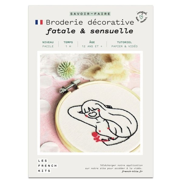Broderikit - Franske Kits - Fatal og sensuel - Let - 7 dele - Inkluderet Flerfärgad