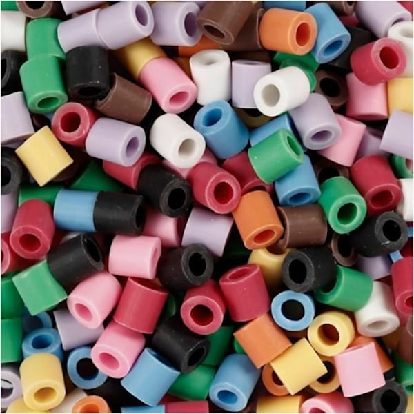 Strykpärlor Midi - 5 x 5 mm - 1000 st Färggassortiment