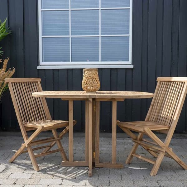 4 TOLEDO trädgårdsstolar i teak kastanj