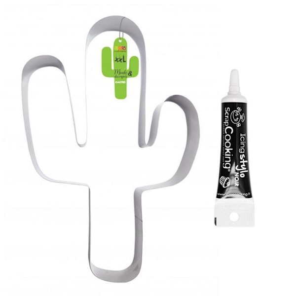 XXL Cactus Cutter Muotti + Musta Icing Pen