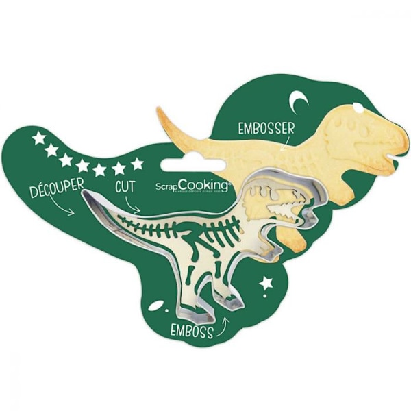 Udstansningsværktøj med dinosaur-præg - Scrapcooking