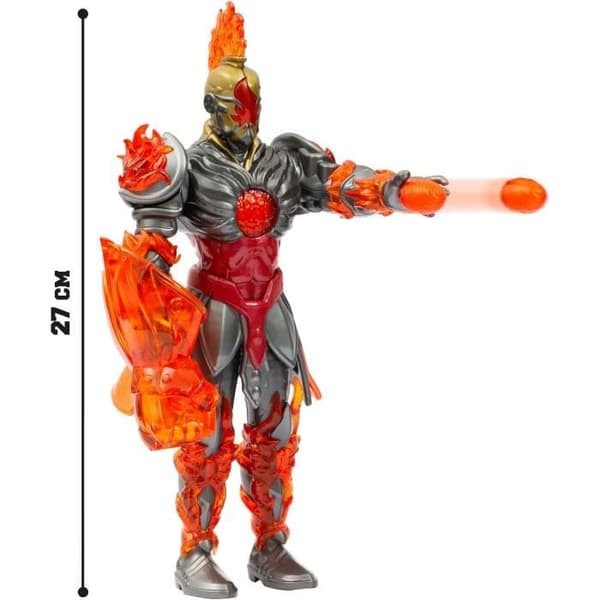 Rörlig figur - GORMITI - Gormiti med ljusattack Eld - Fireon - 27 cm - Från 4 år - GRV073