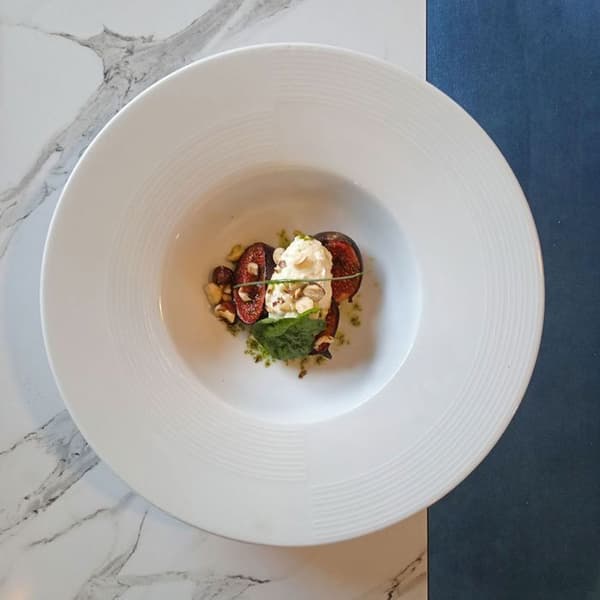 Rundt bord Ø 70 cm Rom bistro marmor hvid Vit
