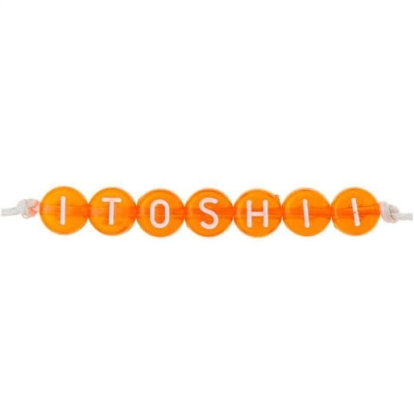 165 helmeä 5 x 7 mm - pyöreät kirjaimet - oranssi Orange
