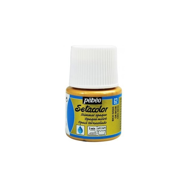 Stofmaling - Pébéo - Setacolor uigennemsigtig moire guld rig - 45 ml - Iridescent farve - Blandet gyllene