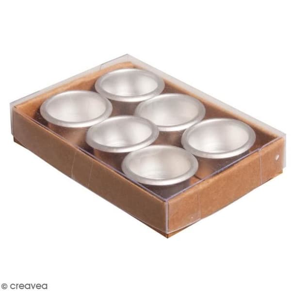 Metallysestager - Sæt af 6 - Diameter 2,2 cm