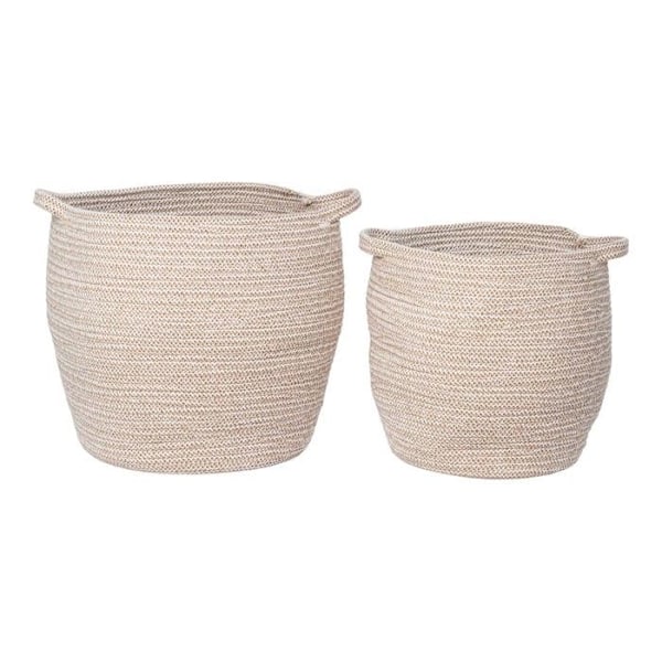 Lamas korgset med 2 beige bitar. Beige