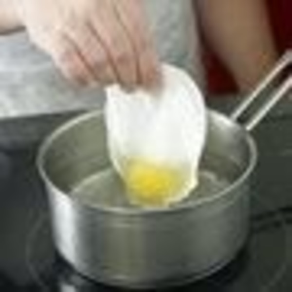 Set med 20 påsar för att pochera ägg POACHIES Transparent