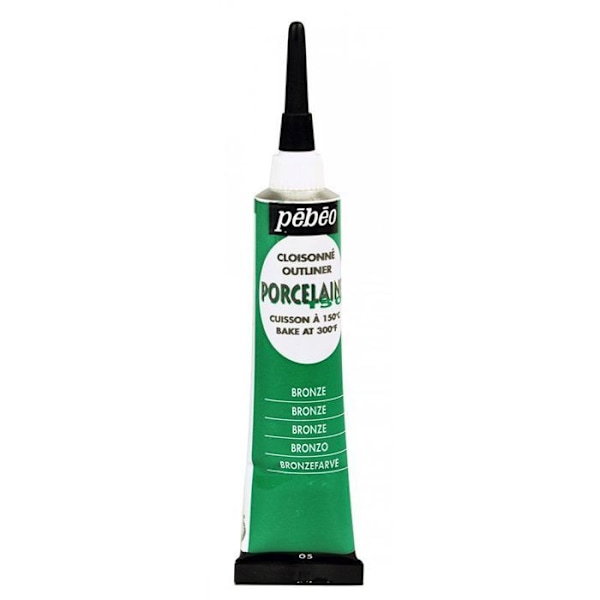 Blank vattenbaserad porslinsfärg - Brons - 20 ml Grön
