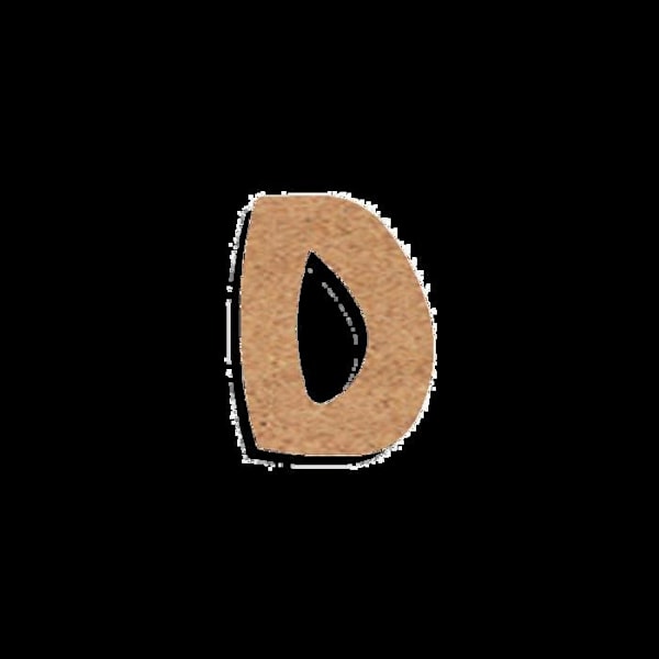 Bokstäver i trä - DEN GIGANTISKA FESTEN - 15 cm - Beige - Unisex - Vuxen/Barn Beige