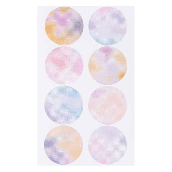 Runde klistermærker - Pastel sløring - 20 stk Flerfärgad