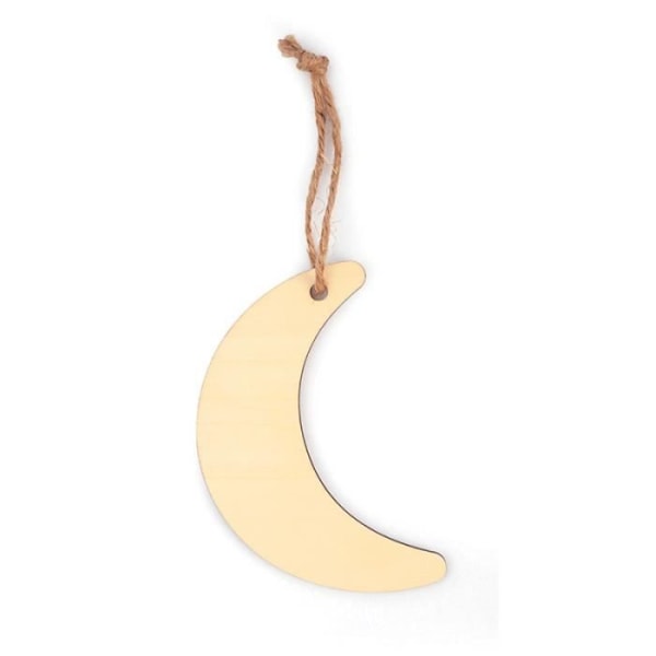 Trä Moon pendellampa för att dekorera Ø 12 cm
